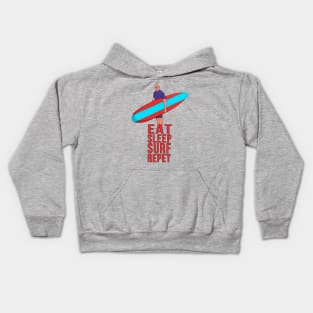 Eat Sleep Surf Repeat Kids Hoodie